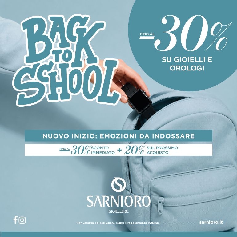 Preparati al Back to School SARNIORO!